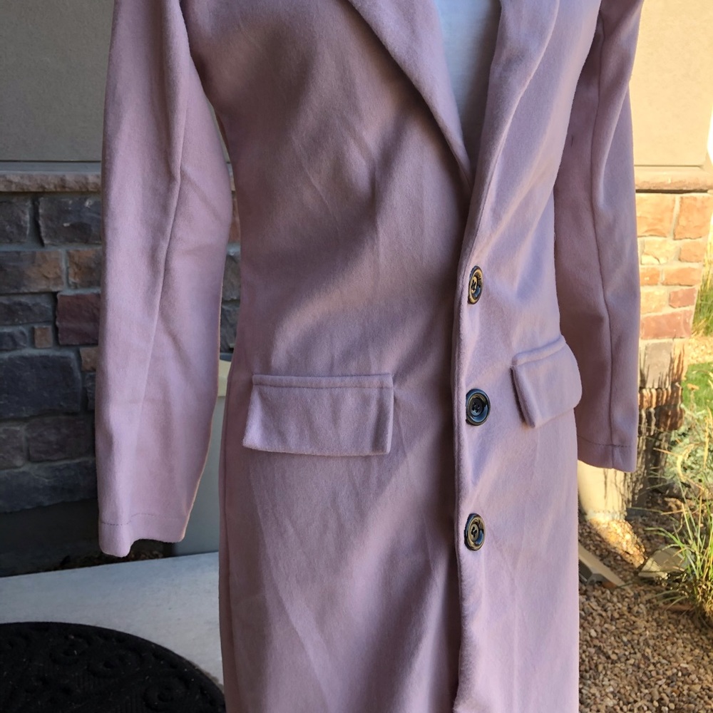 Long Solid Elegant Vintage Solid Jacket - image 8